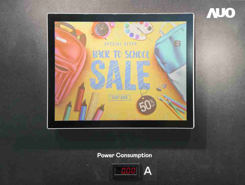 彩霸王展示胆固醇液晶超低耗能户外全彩显示器，，，ChLC（胆固醇液晶）以双稳态技术使静态显示零功耗，，，具省电、、高彩度、、环保的特性，，，，还整合软硬件系统解决方案，，，可透过单一云端平台管理